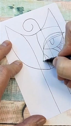 From Lines to Abstract Cat #shorts