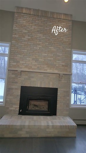 Outdated Brick or Stone? Stunning Fireplace Makeover You Have to See! #FireplaceMakeover