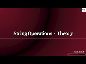 String Operations - Theory [ Series 1 Episode 5.3]