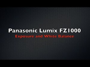 Panasonic Lumix FZ1000 Tutorial part 5 Exposure and White Balance