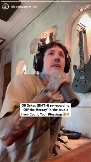 OLI SYKES (BMTH) RECORDING ‘OFF THE HEEZAY’ IN THE STUDIO | DEATHCORE #bringmethehorizon #bmth