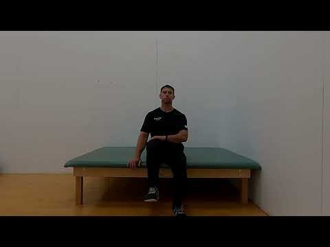 Seated marching cross crawl leg tap