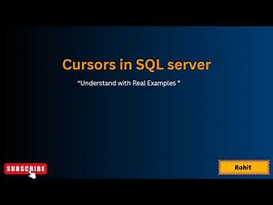 Cursors in SQL server Explained Step by Step with Example #sql #sqltutorial