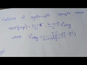 Variance of systematic sampling mean