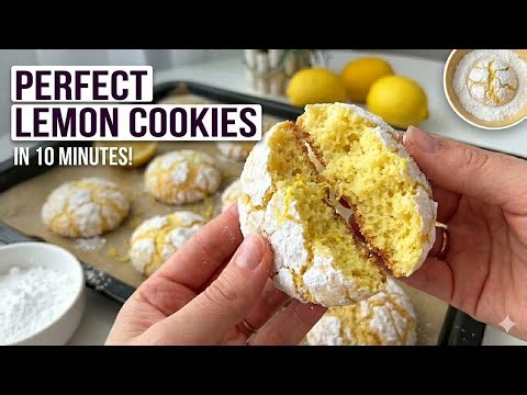 The Perfect Lemon Crinkle Cookies | Soft & Zesty Recipe! 🍋✨