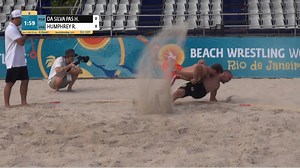 Reece Humphrey with a big three to win his first beach wrestling match! | FloWrestling