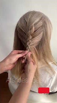 Half Up, Half Wow! Braided & Twisted Crown with Flowing Locks 👑✨