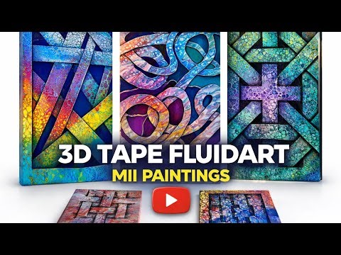 Anyone can do this! Best of 3D fluidart tape acrylic pours