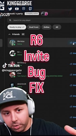 Fixing the R6 Invite Bug in Rainbow Six Siege