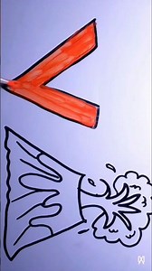 VolcanoEruption 🌋 Drawing | Volcano Drawing | Volcano diagram | Volcano diagram for school project‎