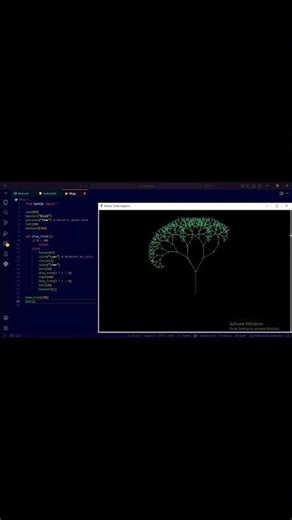 "I Created a Beautiful Fractal Tree Using Python in 10 Seconds 😱🌳"