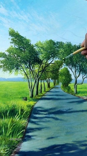 149K views · 3K reactions | গাছ আঁকা...!! #trees #painting #tutorial #fbreels #art | Art's of Mahi | Facebook