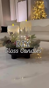 ✨DIY Glass Candles✨. These can be used for weddings, graduations…or just to around your home 💖💖. I got theglass vases from the Dollar Tree. You will need to use SEVERAL layers of hot glue, to make it look like candle wax 🕯️. Also, add hot glue on top of a tea light candle so it would blend in with the “wax” look 😉. These turned out super cute and elegant 🙌🏽🙌🏽🙌🏽 #diydecoration #dollartreediy #craftymom #diyideas #diydecor #crafts #diy #diyhomedecor | My Home By Kendra Nicole