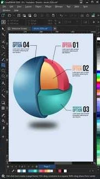 How to create a 3D sphere in CorelDRAW #coreldrawtutorial #designtips #shorts