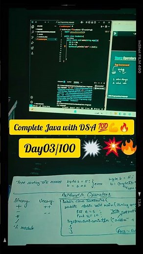 Apna_college🔥🔥 Complete java with DSA 💯💯💪💪 Day 03/100🥇🥇