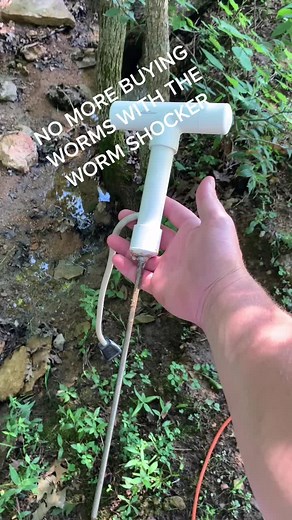 Free fishing worms for life. Never buy store bought worms again with the Worm Shocker #LJMO #fishing #fishtok #wormshocker