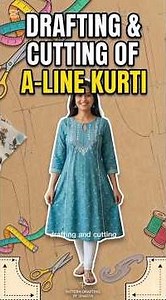 How to Draft and Cut an A-Line Kurti Step-by-Step | Pattern Drafting by Shaista#diykurti #stitching