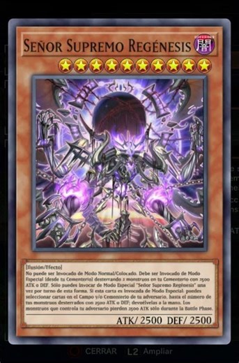 Yu-Gi-Oh! Supreme Lord Regenesis Darkness Type Card