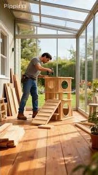 Building a Cozy Cat House from Scratch | Full Timelapse Journey