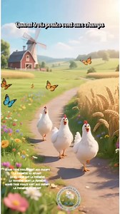 Quand trois poules vont aux champs #art #france #anime #art #kidsactivities #kids #enfants #histoiresenfrançais #ias #comptines | Aide aux enseignants de français FLE