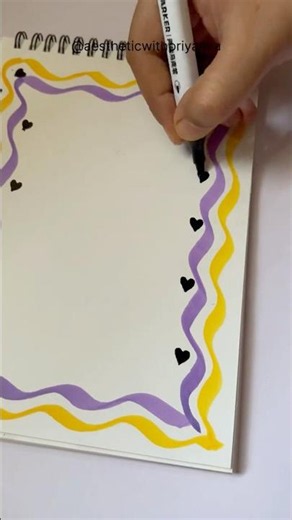 Easy front page design 💛💜idea for project 📒 #youtubeshorts #shorts #frontpage #art #easy