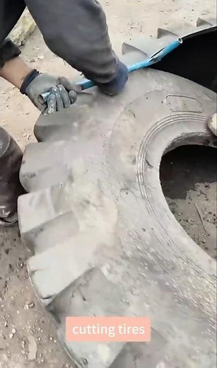 Removing Tire Bead Wire – First Recycling Step.