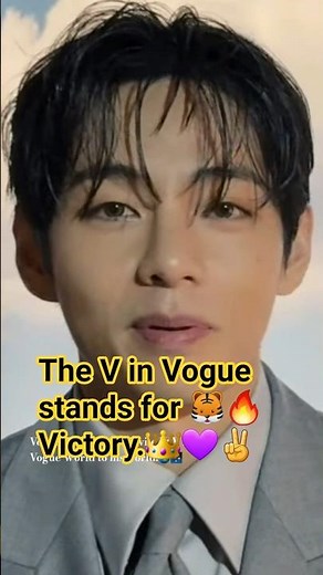 Bts V🐯🔥 in Vogue stands for Victory👑✌💜 #taehyung #v #bts #trending #viral #short #kpop #yt #vogue