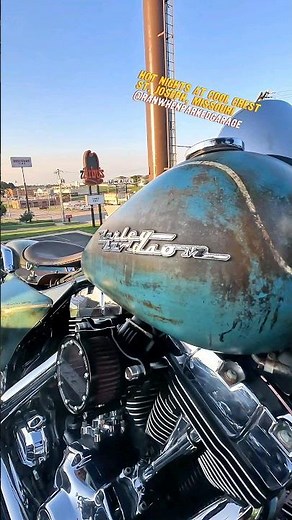Amazing custom Harley with patina paint...