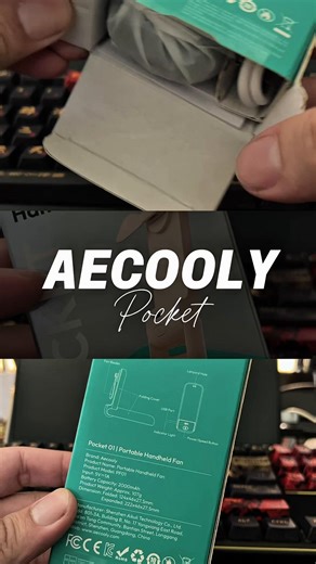 Aecooly Pocket fan #handheldfan #pocketfan