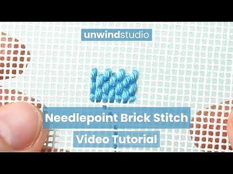 How to Needlepoint Brick Stitch - Video Tutorial