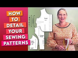 Sewing pattern symbols and details - how to finish your self drafted patterns