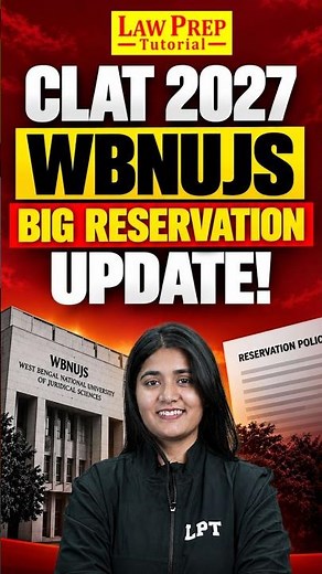 🚨 CLAT 2027 UG BIG UPDATE! WBNUJS Reservation Change | OBC-A/B Removed?