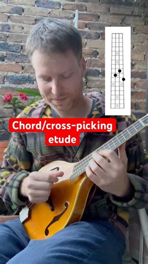 Cross-picking chord etude on #mandolin