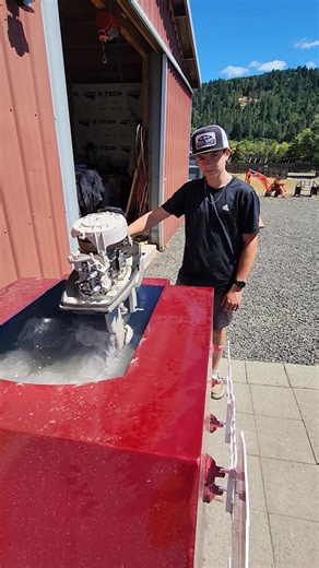 Running that 1964 Johnson 5.5hp. New gear oil, new plug gaskets, new spark plugs, clean & set the points, went through the carb, etc. Super clean and runs great! $400 obo! Outboard Madness #outboardmadness #Johnson #2stroke | Outboard Madness