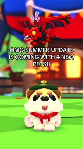 OMG IM SO EXCITED!!!! SUMMER IS HERE !! the dragon at the beginning is a concept how it could look in the main game!☀️#adoptme #adoptmenewupdate #newpetsadoptme #summerupdate #roblox