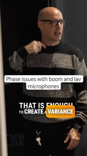 Phase issues with boom and lav microphones? #audioengineer