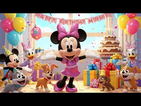 "Minnie Mouse Birthday Party Fun – Colorful Cartoon Celebration for Kids!"