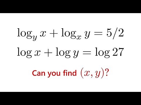 Can You Solve These Simultaneous Logarithmic Equations?