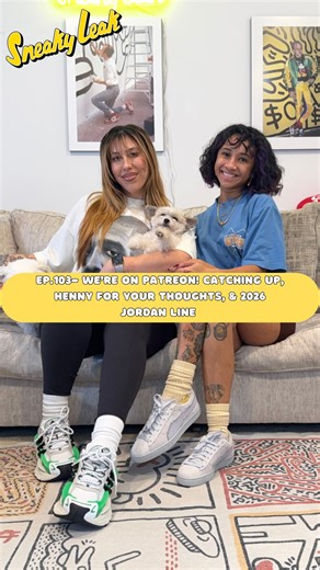 The Sneaky Leak Pod on Instagram: "WE’RE BACKKKKKKKKK 🤗🤗🤗 Ep.103- we’re on @patreon !!! Catching up, Henny For Your Thoughts, & 2026 Jordan Line Up 👟 Happy New Year everybody! We are so excited to be back in 2026 and with a few new tings in store. First of all we are officially on Patreon!🎉 That means early access to episodes, extended episodes and interviews, and much more. But something’s don’t change and we are back on the couch with a New Year catch up. After taking a few weeks off we d