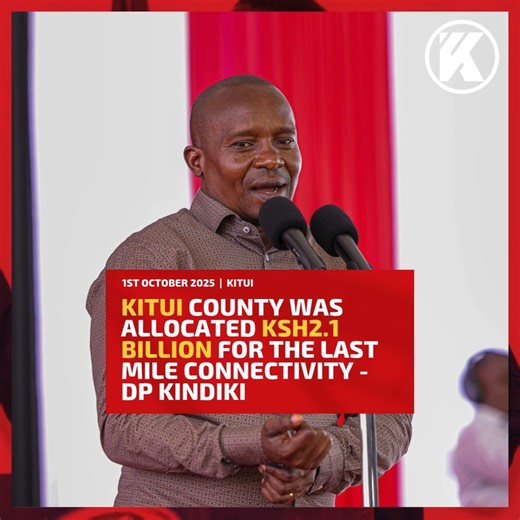 7.4K views · 283 reactions | Kitui County was allocated Ksh2.1 billion for the last mile connectivity - DP Kindiki | Kenyans.co.ke | Facebook