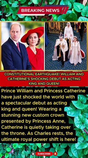 CONSTITUTIONAL EARTHQUAKE! WILLIAM AND CATHERINE'S SHOCKING DEBUT AS ACTING KING AND QUEEN!