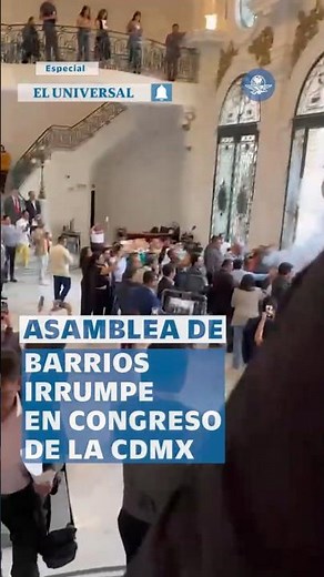 Así irrumpió la Asamblea de Barrios en Congreso de la CDMX; suspenden sesión #shorts
