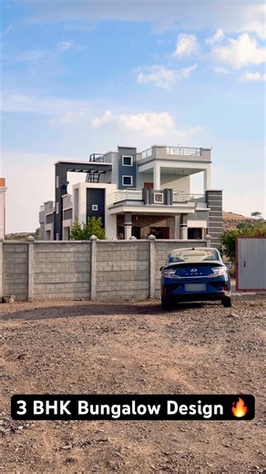 3 BHK Bungalow Design 🔥 Vachindamma Song | 3 BHK House Design | Bungalow Elevation & Colour ✅