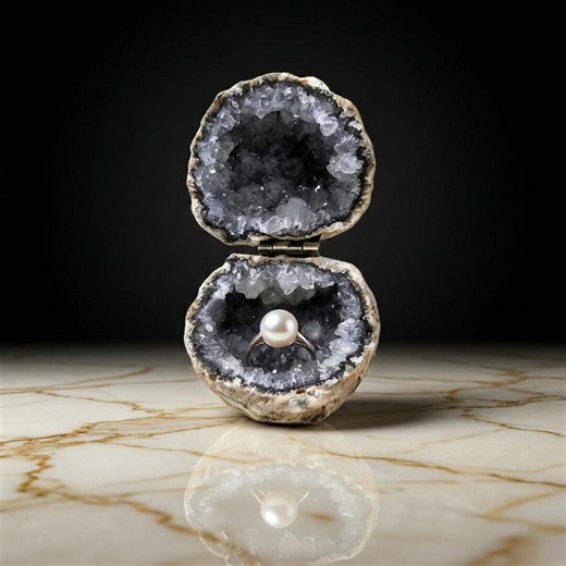 Natural Crystal Geode Ring Box – Engagement & Wedding Keepsake - Etsy