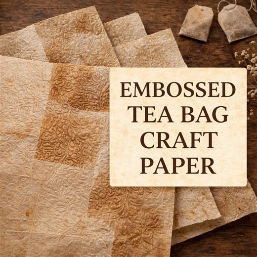Handmade Embossed Tea Bag Paper, Vintage Texture Collage Craft Sheets - Etsy