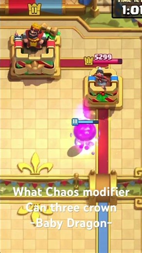 Can baby dragon chaos modifier three crown?