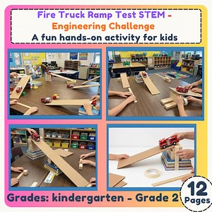 Fire Truck Ramp Test STEM – Engineering Challenge | Community Helpers Unit