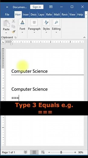 How to Underline text in MS Word quickly #shortvideos