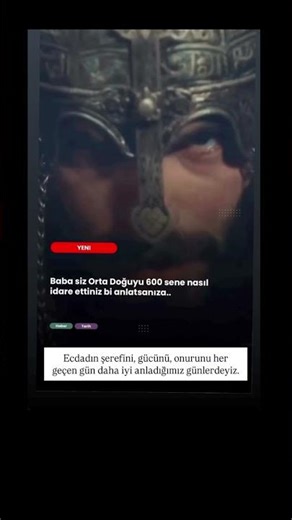 Ecdadın şerefini, gücünü, onurunu her geçen gün daha iyi anladığımız günlerdeyiz