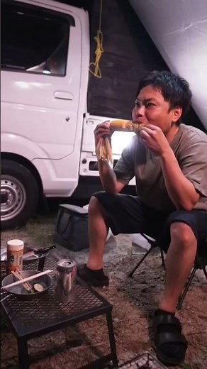 夏はキャンプだ！焼き鳥だ！ #旅する家の物語 #一人旅 #車中泊 #軽トラキャンピングカー
